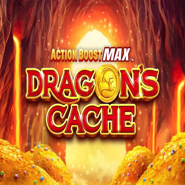 Action Boost Max Dragon's Cache online game logo by SpinPlay Games on casoolaa.at